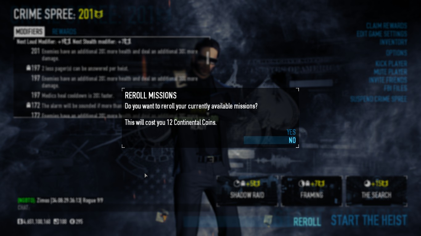 Payday 2 Free Rerolls